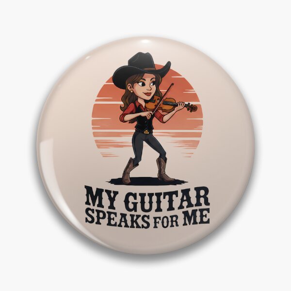 Item preview, Cowgirl Playing Fiddle  - National Guitar Day designed and sold by Art-Arcade6.