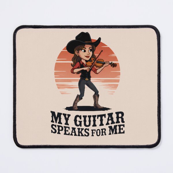 Item preview, Cowgirl Playing Fiddle - National Guitar Day designed and sold by Art-Arcade6.