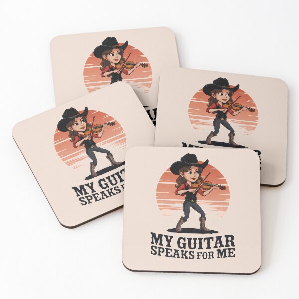 Item preview, Cowgirl Playing Fiddle  - National Guitar Day designed and sold by Art-Arcade6.
