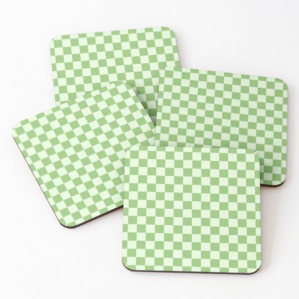 Item preview, Pistachio & nyanza checkered designed and sold by Mint + Midnight.
