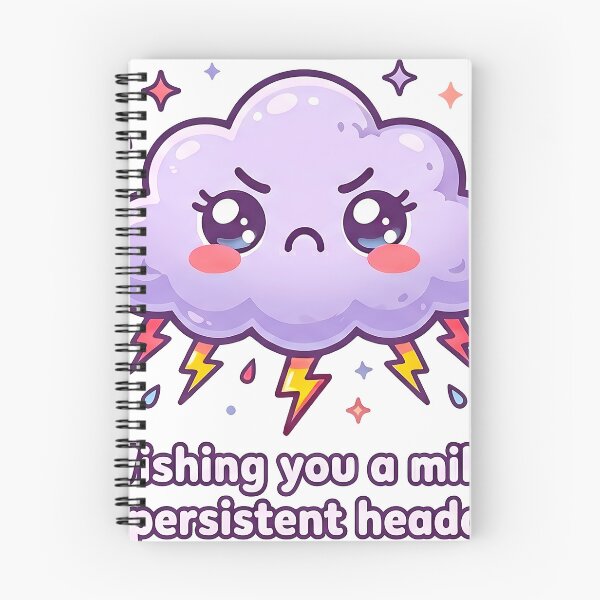 Item preview, Spiteful Kawaii Cloud Wishing You A Mild But Persistent Headache designed and sold by No good wishes.