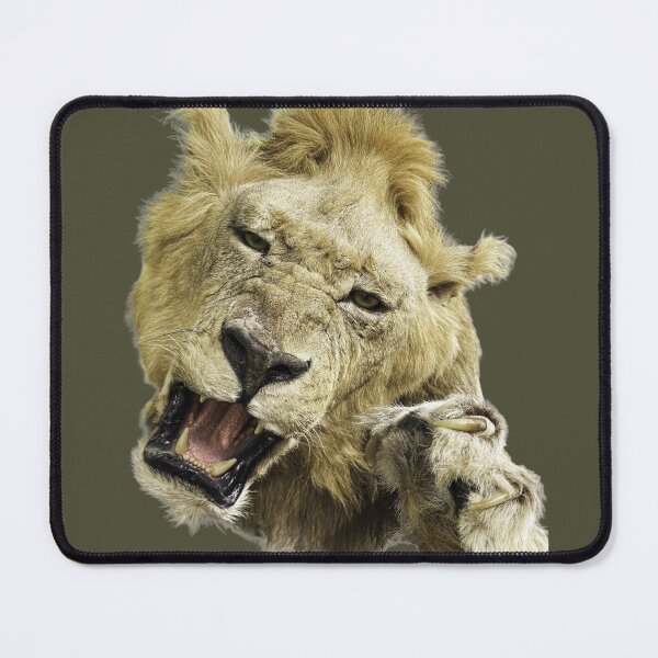 Item preview, Lion wildlife head, paw, open mouth face designed and sold by MYTOPSHELF.