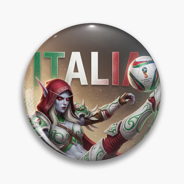 Item preview, Sylvanas Windrunner Italy Football Jersey - Banshee Queen Soccer Emblem V3 designed and sold by InspirAI.