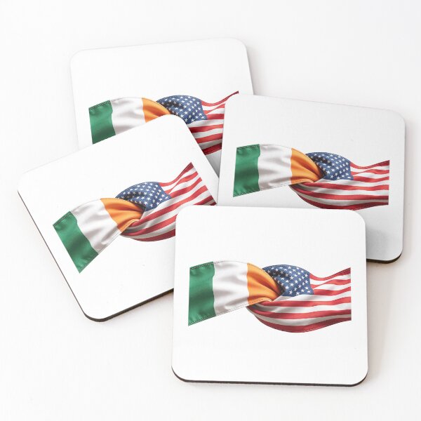 Item preview, Ireland and USA Flags Entwined designed and sold by TirConnaill.