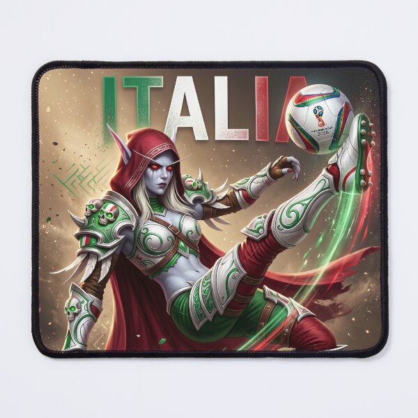 Item preview, Sylvanas Windrunner Italy Football Jersey - Banshee Queen Soccer Emblem V3 designed and sold by InspirAI.