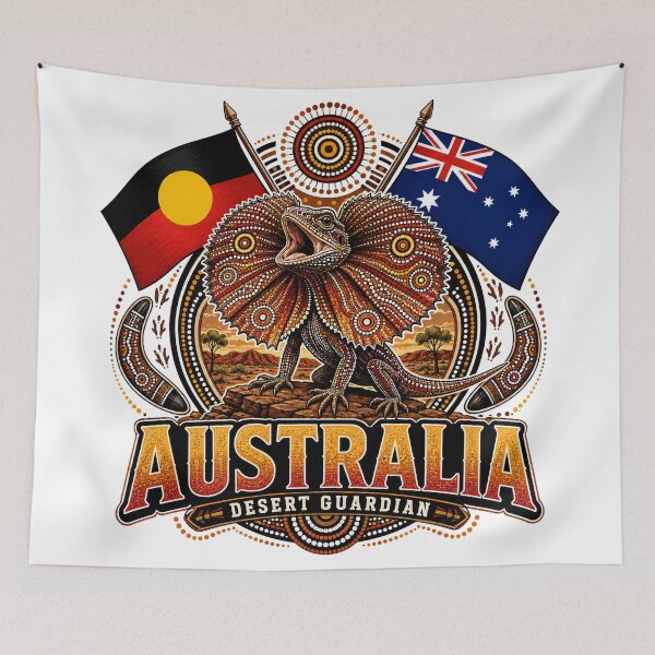 Item preview, Australia Country Spirit – Aboriginal-Inspired Map Artwork designed and sold by Holiday-Hunter.