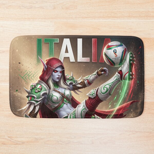 Item preview, Sylvanas Windrunner Italy Football Jersey - Banshee Queen Soccer Emblem V3 designed and sold by InspirAI.