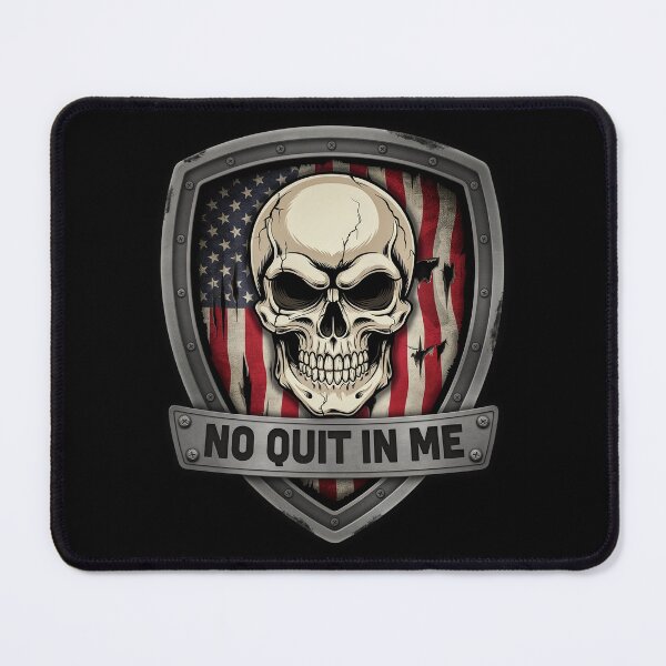 Item preview, No Quit in Me Skull Flag Shield designed and sold by OldGloryForge.