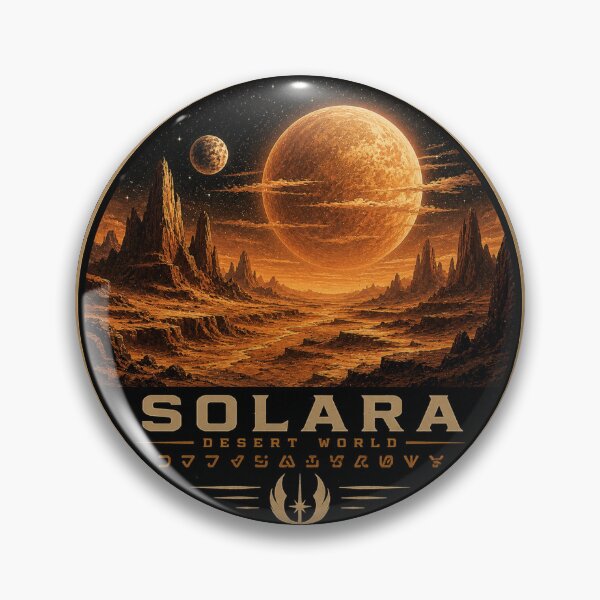 Item preview, SOLARA – Desert World Alien Planet Sci-Fi Space Emblem designed and sold by ChemiroL.