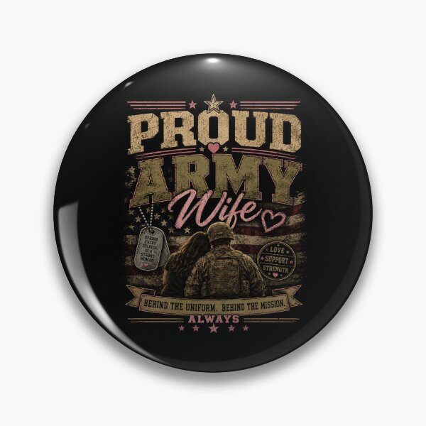 Item preview, Proud army wife in support designed and sold by Military Insignia Products.