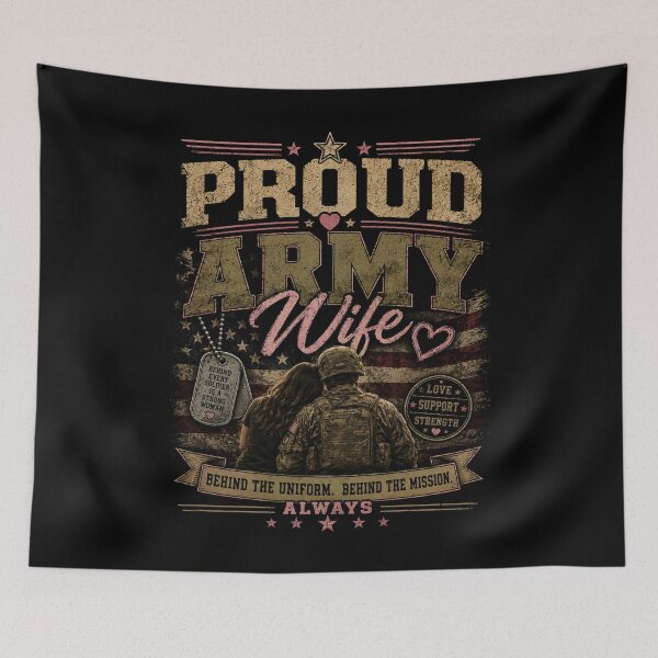 Item preview, Proud army wife in support designed and sold by Military Insignia Products.