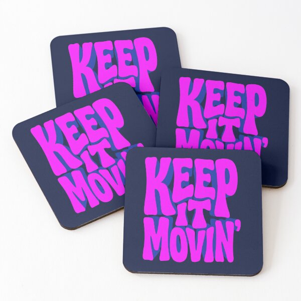 Item preview, Keep It Movin' - Trendy Y2K Retro 3D Typography designed and sold by alizvisions.