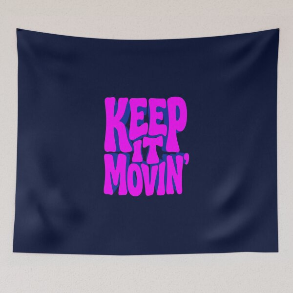 Item preview, Keep It Movin' - Trendy Y2K Retro 3D Typography designed and sold by alizvisions.