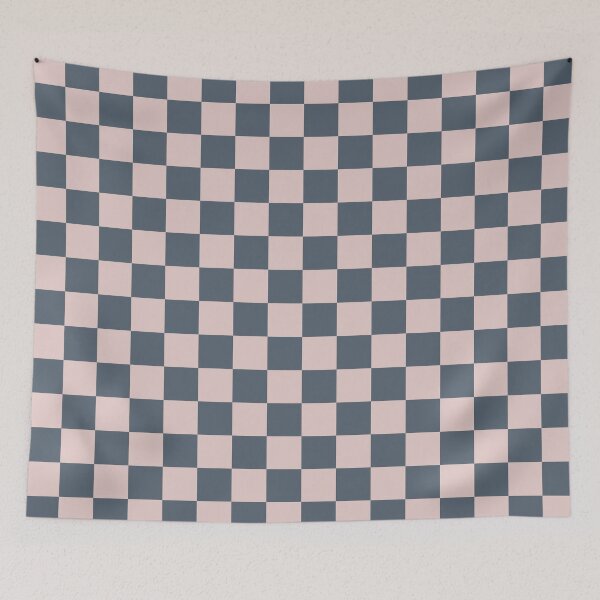 Item preview, Black coral & dust storm checkered designed and sold by Mint + Midnight.