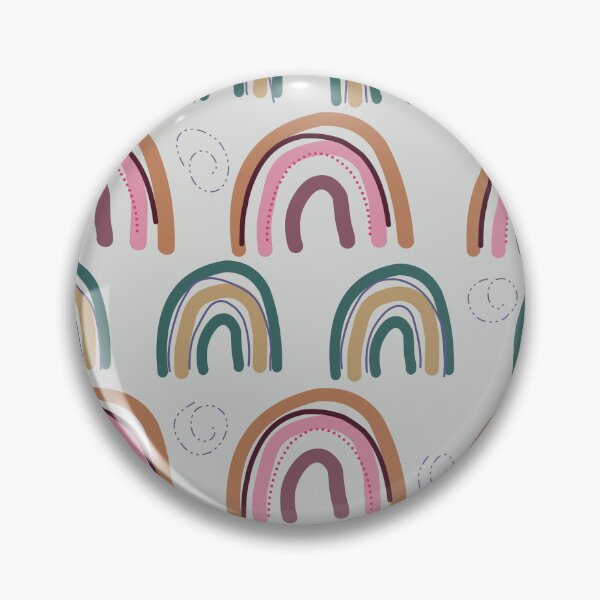 Item preview, Boho Rainbow Pattern - Earthy Tones Modern Abstract Art designed and sold by Boho Vibes Studio.