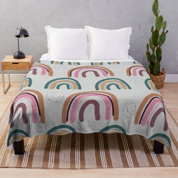 Item preview, Boho Rainbow Pattern - Earthy Tones Modern Abstract Art designed and sold by Boho Vibes Studio.