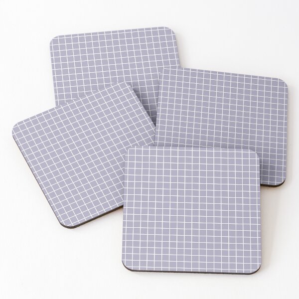 Item preview, Minimalist Lavender Grey Grid Phone Case for Girls | Periwinkle Checkered Journal for Students | Muted Purple Grid Pattern Blanket for Mom | Dusty Lavender Square Grid Tote Bag for Teachers designed and sold by VivaFy.