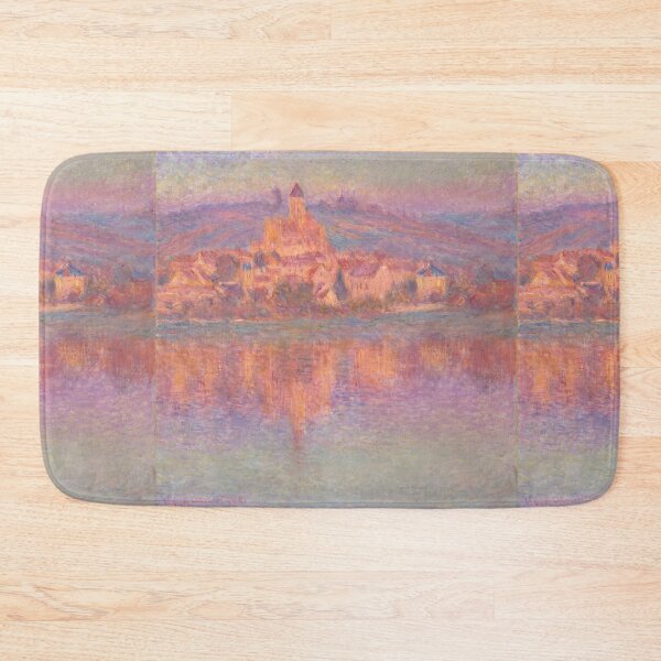 Item preview, Pink Sunset Village Reflected on River designed and sold by artofuniverse.