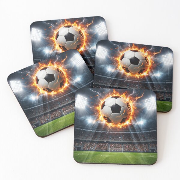 Item preview, Flaming Soccer Ball In Stadium designed and sold by KI-Kunstwerk.