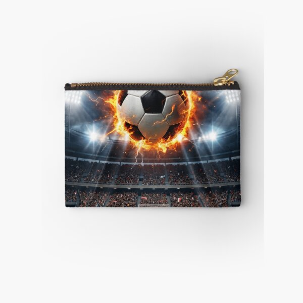 Item preview, Flaming Soccer Ball In Stadium designed and sold by KI-Kunstwerk.