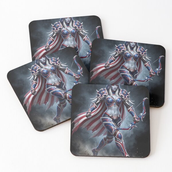 Item preview, Sylvanas Windrunner USA Football Jersey - Banshee Queen Soccer Emblem V2 designed and sold by InspirAI.