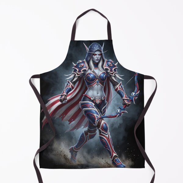 Item preview, Sylvanas Windrunner USA Football Jersey - Banshee Queen Soccer Emblem V2 designed and sold by InspirAI.