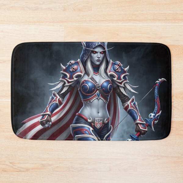 Item preview, Sylvanas Windrunner USA Football Jersey - Banshee Queen Soccer Emblem V2 designed and sold by InspirAI.