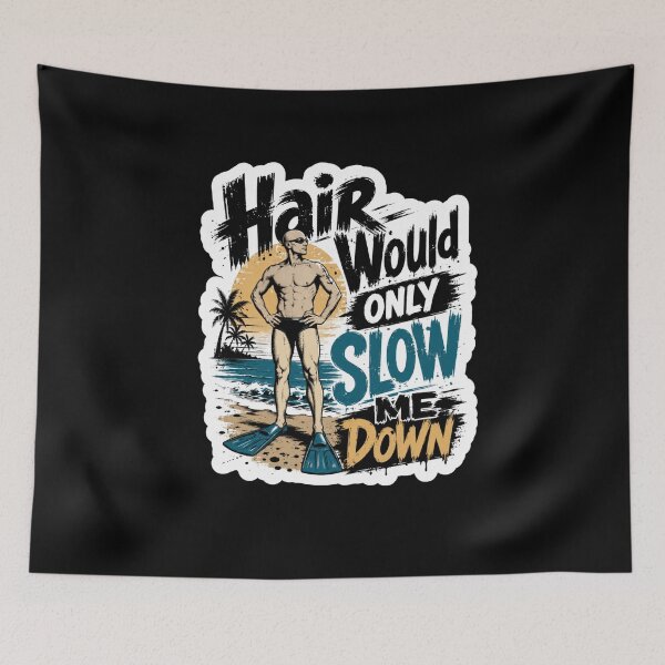 Item preview, Hair Would Only Slow Me Down Dad Humor designed and sold by Naitsebas.