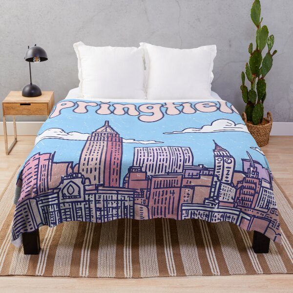 Aperçu de l'œuvre Springfield, Massachusetts, une jolie silhouette pastel créée et vendue par HowToCanadian.