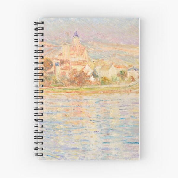 Item preview, Vetheuil Village by the Seine at Dawn designed and sold by artofuniverse.