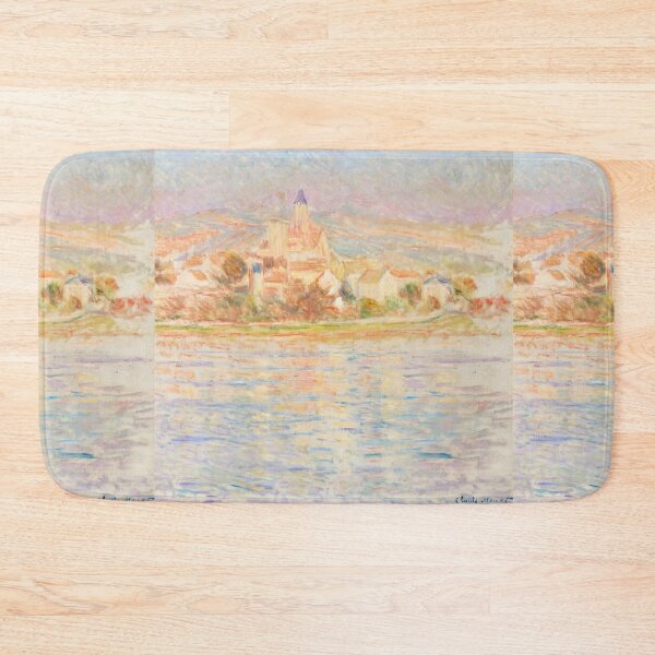 Item preview, Vetheuil Village by the Seine at Dawn designed and sold by artofuniverse.