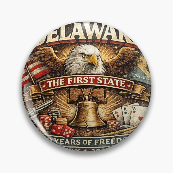 Item preview, Delaware, first state USA 250 Years of Freedom 1776-2026 designed and sold by Hookesmode.