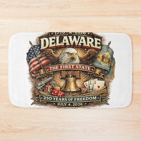 Item preview, Delaware, first state USA 250 Years of Freedom 1776-2026 designed and sold by Hookesmode.