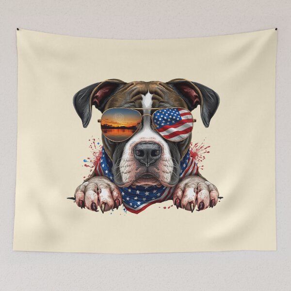 Item preview, Patriotic Black Pitbull designed and sold by BKDIGITALSHOP.