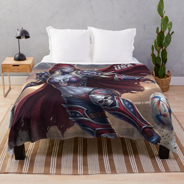Item preview, Sylvanas Windrunner USA Football Jersey - Banshee Queen Soccer Emblem V3 designed and sold by InspirAI.