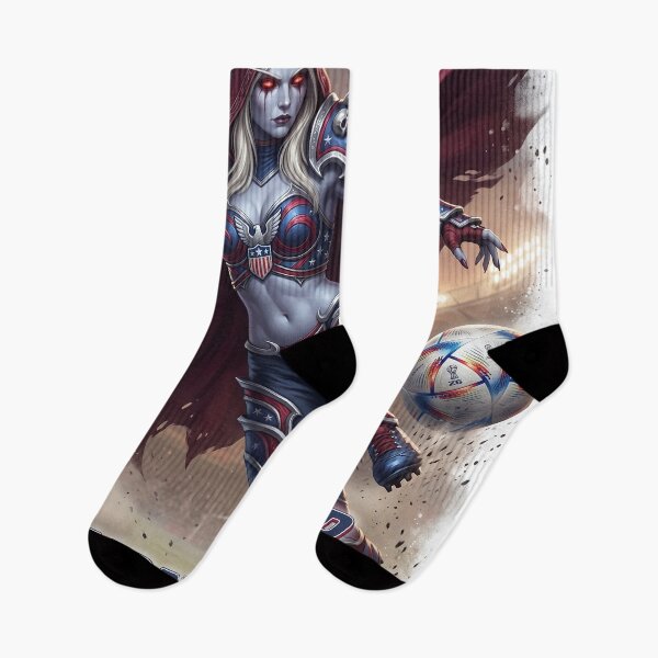 Item preview, Sylvanas Windrunner USA Football Jersey - Banshee Queen Soccer Emblem V3 designed and sold by InspirAI.