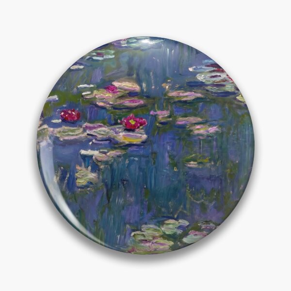 Item preview, Pink Water Lilies on Blue Pond designed and sold by artofuniverse.