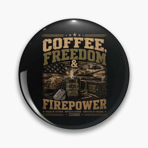 Item preview, Coffee, Freedom & Firepower designed and sold by Military Insignia Products.