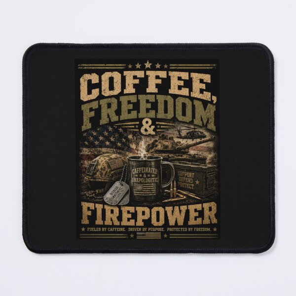 Item preview, Coffee, Freedom & Firepower designed and sold by Military Insignia Products.