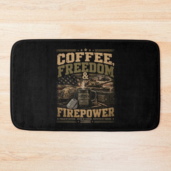 Item preview, Coffee, Freedom & Firepower designed and sold by Military Insignia Products.