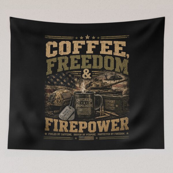 Item preview, Coffee, Freedom & Firepower designed and sold by Military Insignia Products.