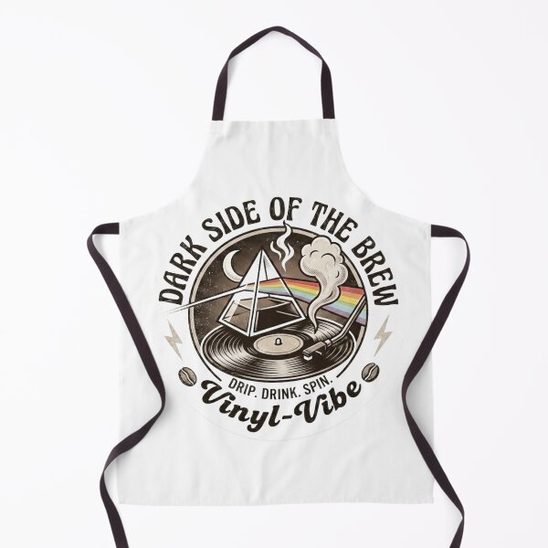 Item preview, Dark Side of the Brew - Retro Coffee and Vinyl Emblem designed and sold by Vinyl-Vibe.