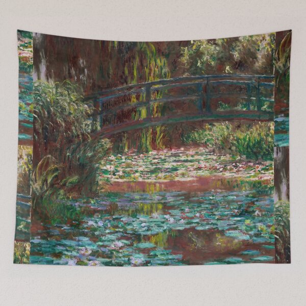 Item preview, Japanese Bridge Over Water Lily Pond designed and sold by artofuniverse.