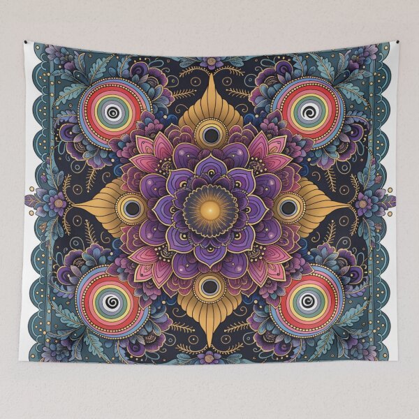 Item preview, Floral Mandala Bloom – Intricate Boho Flower Pattern Design designed and sold by Anime9122.