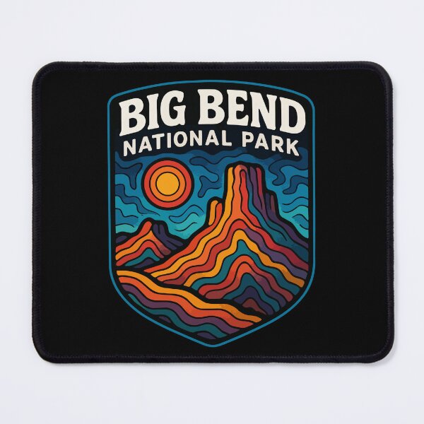 Item preview, Big Bend National Park Texas Trippy Art designed and sold by TomFrontierArt.