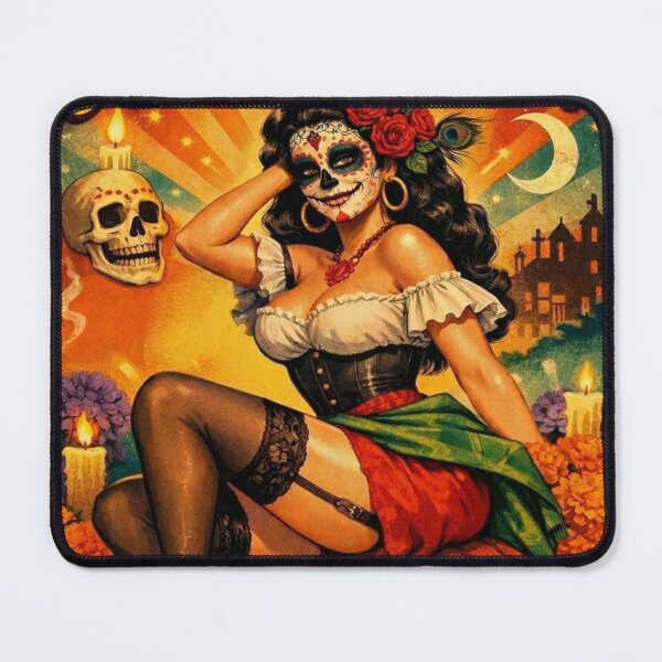 Item preview, Mexican Catrina Pin Up Girl Day of the Dead Vintage designed and sold by JonelleTshirts.