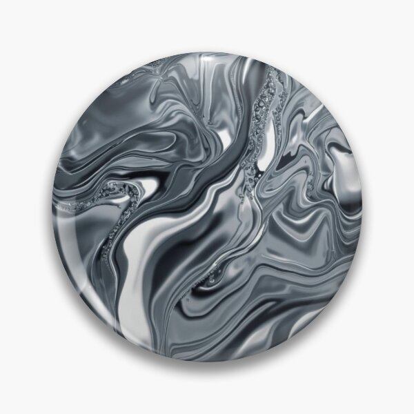 Item preview, Liquid Silver Marble Abstract designed and sold by KI-Kunstwerk.