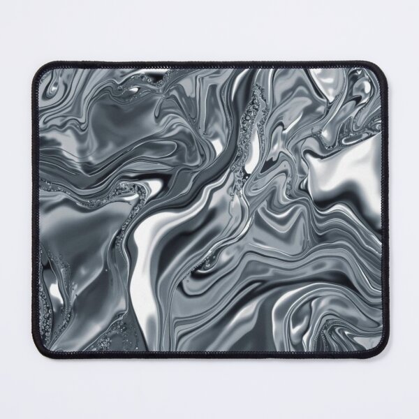 Item preview, Liquid Silver Marble Abstract designed and sold by KI-Kunstwerk.
