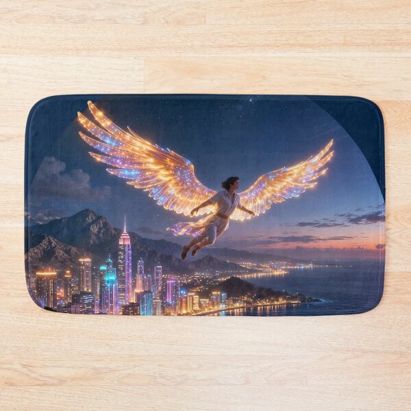 Item preview, Golden glow over the nighttime civilization designed and sold by KunstGeist.