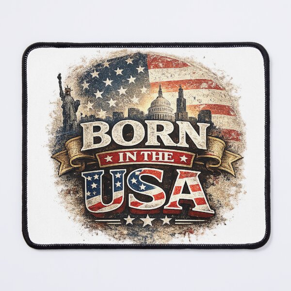 Item preview, Born in the usa Patriotic Shirt designed and sold by Hookesmode.